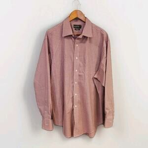 LAUREN RALPH LAUREN Men’s‎ 17 1/2 34/35 Non Iron Shirt Maroon Plaid